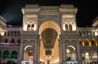 Galleria Vittorio Emanuele II at night.